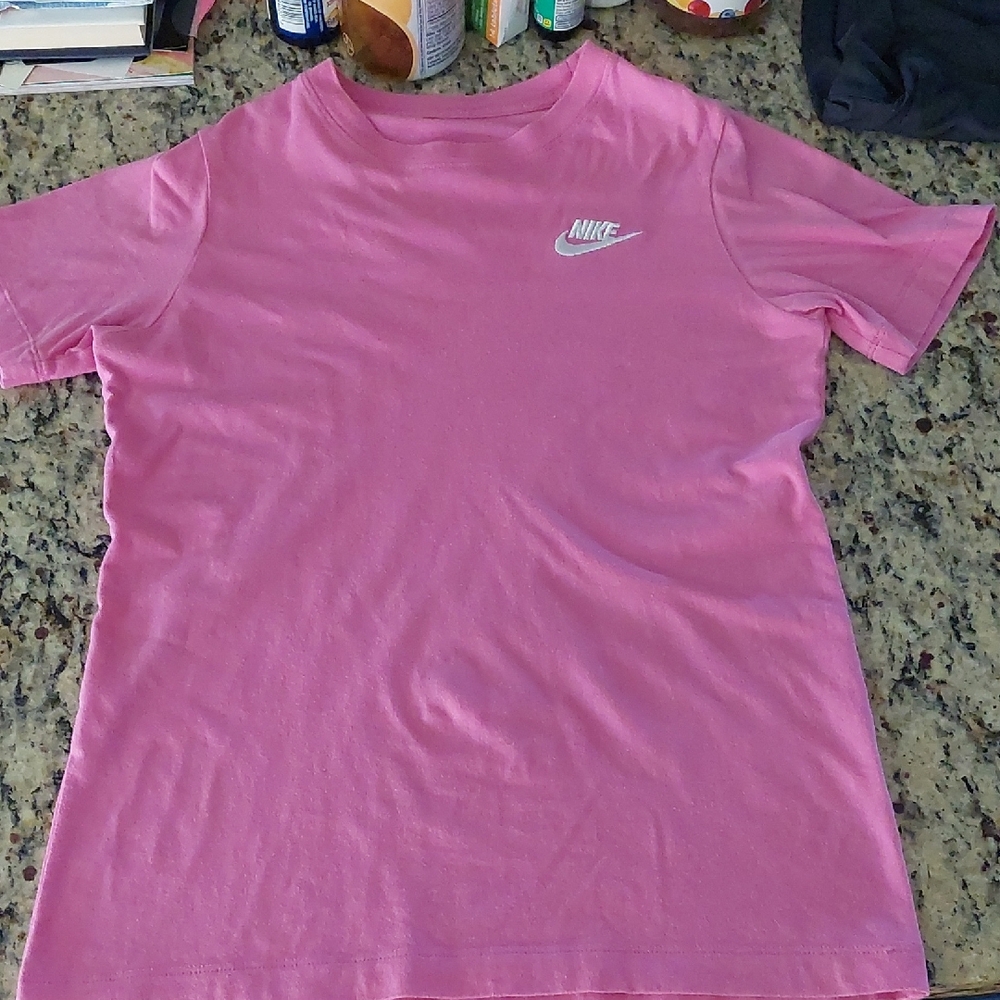Nike Fuchsia Tee with White Logo